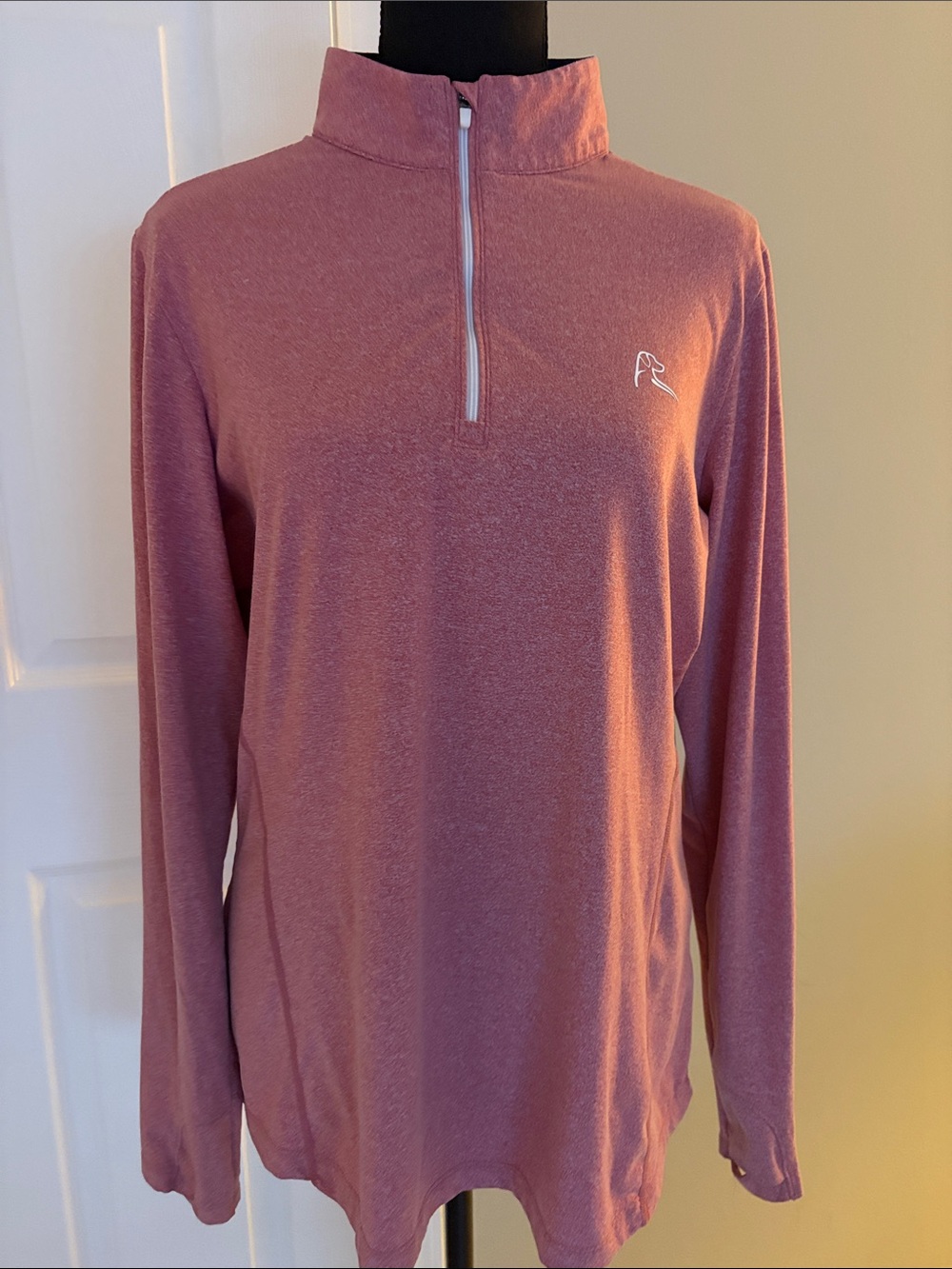Rhoback Women's Red Quarter-Zip Performance Pullover Top